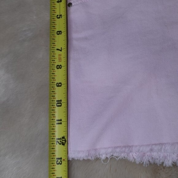 Francesca's Tgla Pink Denim Cut Off Shorts Size 25 High Waist Summer Casual - Picture 6 of 7
